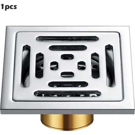 1 siphon de sol 100x100 mm en inox pour salle de bain (1/4)