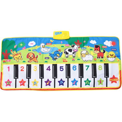 Tapis de piano musical portable pour enfants, clavier de piano, jouet, tapis, couverture d'éveil pour bébé (1/5)