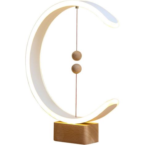 Décoration magnétique d'atmosphère pour chevet de chambre à coucher : lampe d'équilibre magnétique en suspension (1/5)