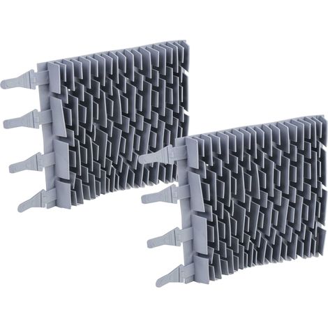 vhbw 2x Bürste kompatibel mit Gre GT2120, GT3220 Poolroboter, Poolsauger - Aus Gummi, 24,7 x 18 x 2,8 cm