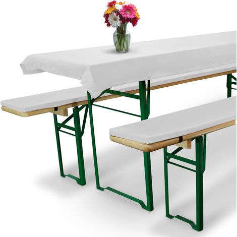 Beautissu Comfort XS Nappe de table	Blanc, Ø70x220 cm