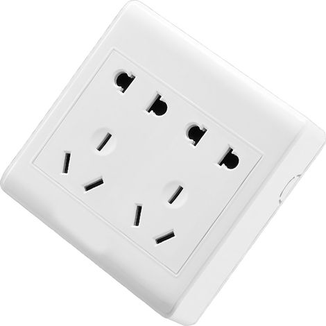 Prise électrique murale ultrafine en PC, multiprise 10 trous ignifuge pour maison (1/5)