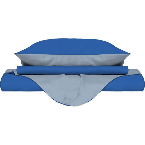 Copripiumino con Sacco e Federe Doubleface Royal/Azzurro 1 Piazza e Mezzo (1/5)