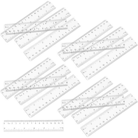 Règles droites DOITOOL, 25 bords lisses, 15 cm, plastique (1/5)