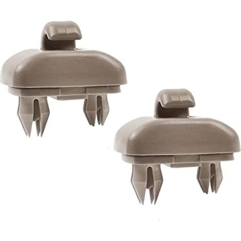 Set mit 2 Sonnenblendenclips/Haken, passend für Audi A1, A3, A4, A5, Q3, Q5 (8E0, 857, 562), A7, B6, B7, B8, S4, S5, beige