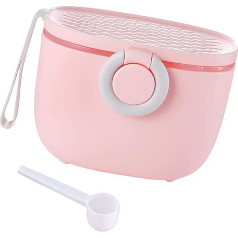 Boîte distributrice de lait en poudre 400 ml, distributeur de lait en poudre, boîte de lait en poudre pour bébé, distributeur de lait infantile, récipient portable pour lait en poudre pour tout-petits (1/5)