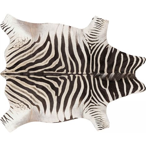 Tapis imitation peau de zebre 155 x 190 cm