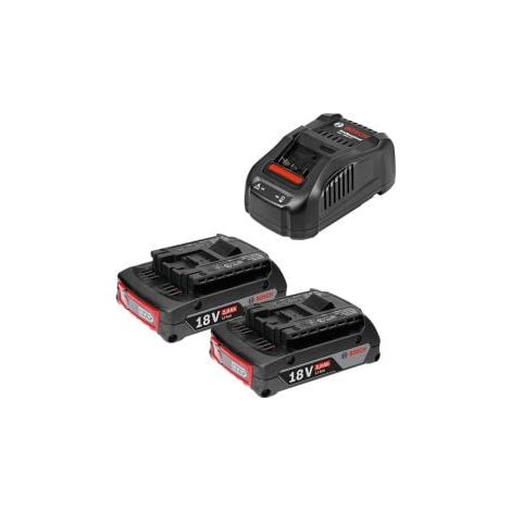 Bosch Starter-Set 18 V / 2x 2,0 Ah Batterie + Chargeur GAL 1880