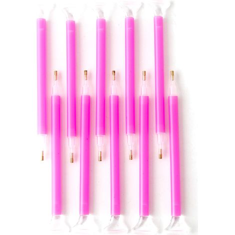 Stylo Diamant Double Extrémité - 10 Pièces pour Broderie Diamant DIY (1/5)