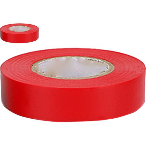 Ruban isolant universel en PVC pour applications électriques, résistant à la haute tension (600 V), fournitures industrielles, rouge, 1600 (20 mètres) (1/5)