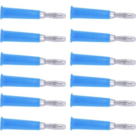 Packung mit 100 Bananensteckern aus Messing, Zinklegierung und geschweißtem ABS, für LKW-Batterien, 4 mm, blau (1/5)