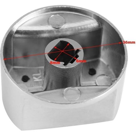 Lot de 2 boutons de commande universels pour cuisinière à gaz, pièce détachée, interrupteur rotatif de remplacement en métal, verrouillage de la surface de cuisson, interrupteur de four, neuf, interru (1/3)