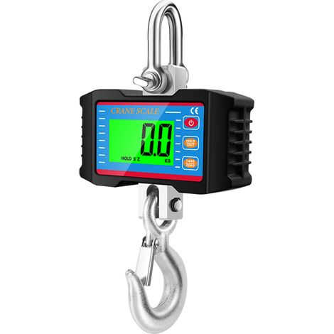Balance numérique suspendue, balance de grue industrielle 1000KG, résistante pour chantier de construction, marché de voyage, pêche, écran LCD rétroéc (1/5)