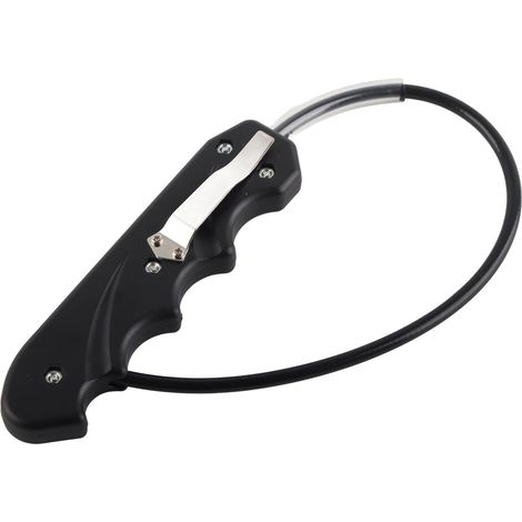 Fouet portable poignée ABS câble acier inoxydable léger polyvalent fouet vélo cadeau homme 16,7 po / 42,5 cm (1/2)