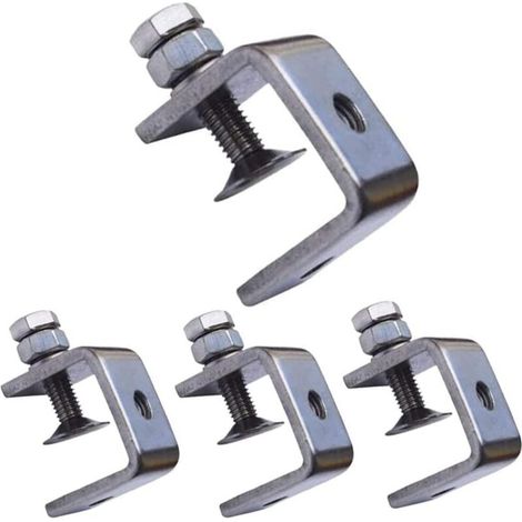 Serre-Joints C, 4 Pièces Pince Robuste Acier Inoxydable, Pince C Robuste, Pince Fixation Travail Bois
