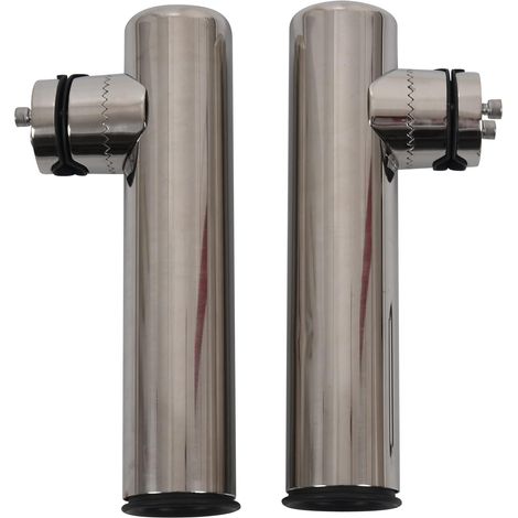 Lot de 2 pinces en acier inoxydable pour bateau - Rail de 7/8 à 1 tube - Cadre réglable - Support de bateau - 19 mm - 26 mm (1/5)