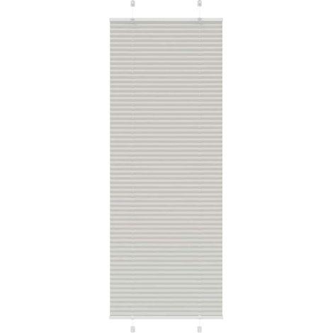 Maison Exclusive - Estor Plisado gris claro 80x200 cm Tela Ancho