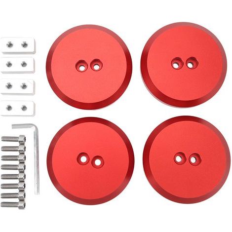 Xiuganpo Adaptateur de Coussin de Cric, Support de Sol en Aluminium Durable pour Chevy C5 C6 C7 C8 Rouge, Installation Facile pour L'entretien de la Voiture. (1/5)
