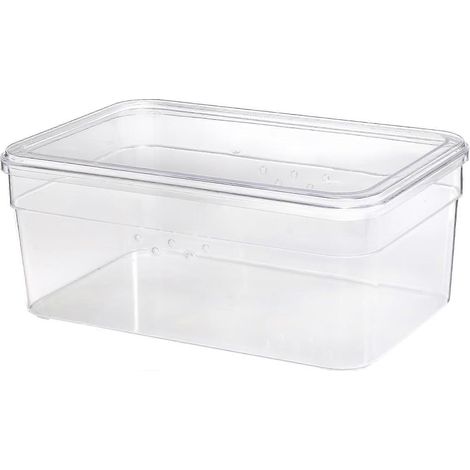 Boîte à chaussures transparente brillante avec couvercle, 31,2 x 20,2 x 13 cm Conception modulaire empilable, trous d'aération, convient jusqu'à la pointure 38 (1/5)