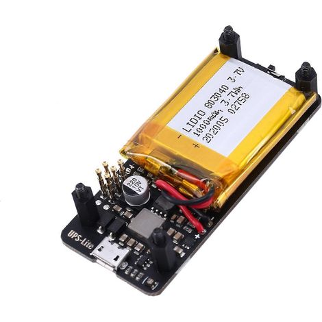 UPS-Lite Netzteilplatine für Raspberry Pi Zero W, batteriebetrieben, I2C-Schnittstelle MAX17040G, Anzeige (1/5)