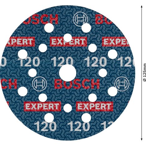 Bosch Expert O780 – Dischi abrasivi grana 120 D.125mm, 50 pezzi