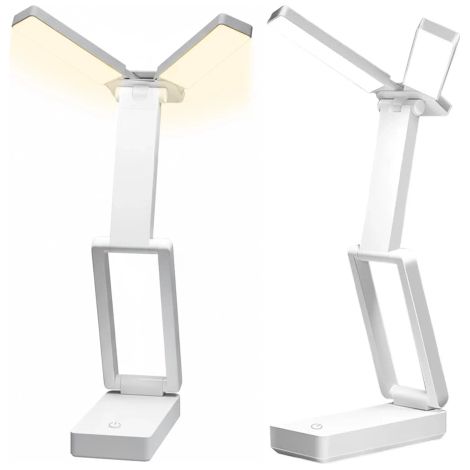 Lampada da scrivania a LED da 3600 mAh - intensità e colore della luce regolabili, design pieghevole, alimentazione tramite USB-C - Alogy LumiCharge Pro™ Bianca (1/5)