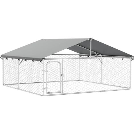 Maison Exclusive - Outdoor-Hundezwinger mit Dach 300x300x150 cm