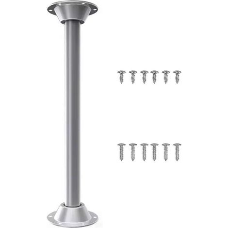 Pied de table pivotant en alliage d'aluminium pour camping-car, rotation à 360 degrés, flexible et peu encombrant, argenté, 27 pouces. (1/5)