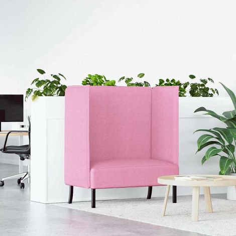 Highback Sofa 101cm Pink Fabric vidaXL (1/5)
