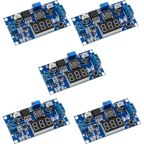 5PCS DC-DC Buck convertisseur de Tension Module Buck Convertisseur Abaisseur Module d'alimentation avec Affichage LED 36V 24V 12V à 5V 2A (1/5)