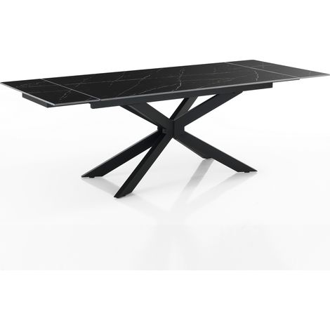 Mesa extensible de cerámica negra cm. Al.74,5 x P.90 x L.160/220 (1/5)
