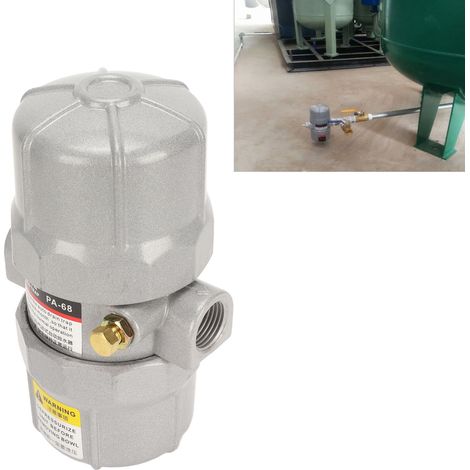 Vanne de purge automatique universelle PA-68, purgeur pneumatique automatique anti-colmatage, pour compresseur d'air, réservoir d'air, vanne de purge à grand débit, interface 1/2" NPT (1/5)