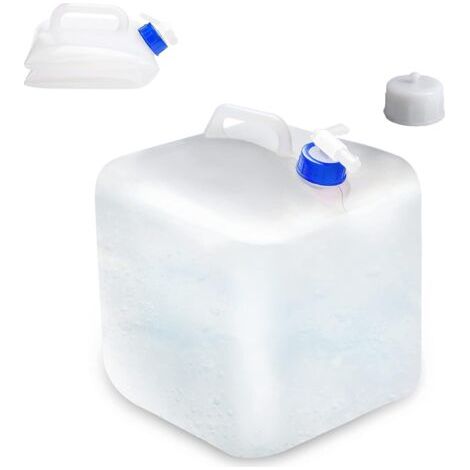 Borraccia pieghevole da 20 litri a prova di perdite, con rubinetto, ideale per il campeggio. (1/4)