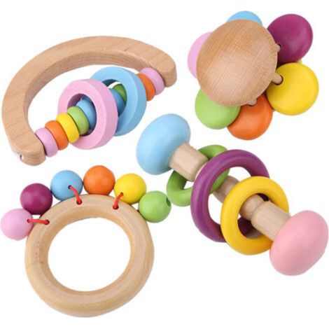 4 pièces perroquet jouet oiseau jouets à mcher suspendus en bois jouet perroquet jouant ensemble de jouets (1/5)