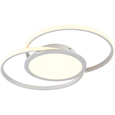 [NEUWERTIG] B-Ware Lucande Deckenlampe Deckenleuchte Led Lampe Silber Aluminium Wohnbereich Dimm165