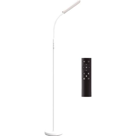 Lámpara de pie LED regulable 18W 2700-6500K 1750mm Blanco