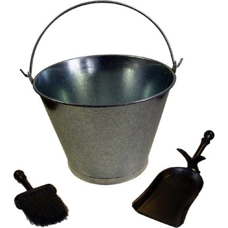 Juego chimenea limpieza cubo pala cepillo kit imex el zorro (1/3)