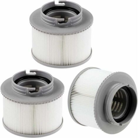 Vtizikl Filtro de 3 piezas para MSPA FD2089, cartucho de filtro MSPA, cartucho de filtro reutilizable Spa Lite para piscinas inflables MSPA de todos los modelos