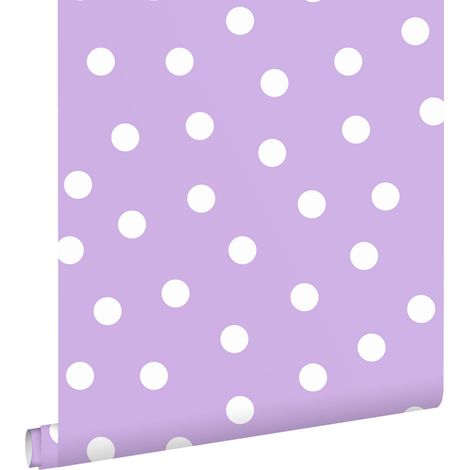 papier peint à motif de petits points violet - ESTAhome (1/5)