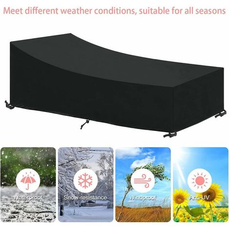 Housse Transat, Housse pour Chaise Longue Exterieur, Housse de Protection pour Transat de Jardin,210x75x80/40cm (1/5)