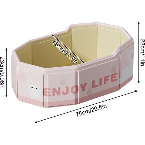 Baignoire bébé portable et pliable, grande capacité, peu encombrante, facile à vider, antidérapante.