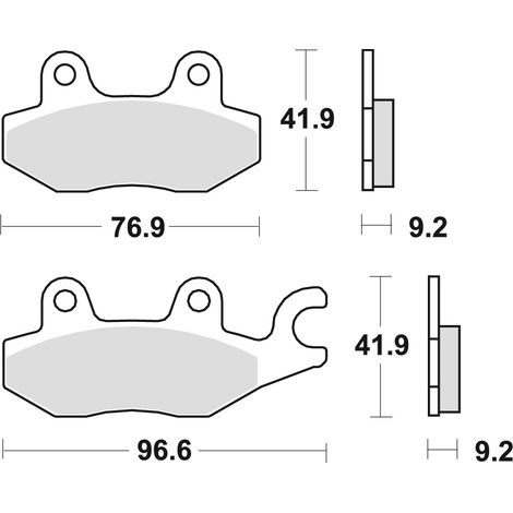 PASTILLAS DE FRENO TRW ZF KH197 ORGÁNICAS HONDA XLV 125 01-13, VT 125 SHADOW 99-08, SUZUKI BURGMAN 125 '14-, YAMAHA TZR 50 97-00, DELANTERAS