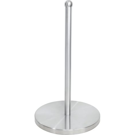 Porte-Rouleau de Papier Toilette sur Pied pour Salle de Bain, Porte Essuie Tout Longeur 34.5 CM, Support en Acier Inoxydable avec Brossée Argenté, Durable et Pratique (1/5)