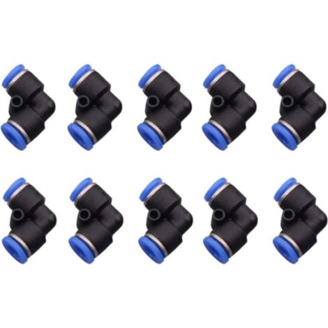 Raccordi pneumatici a sgancio rapido, 10 pezzi connettori pneumatici, kit raccordi a sgancio rapido, 1/2" 12 mm OD connettore a sgancio rapido tipo gomito (1/4)