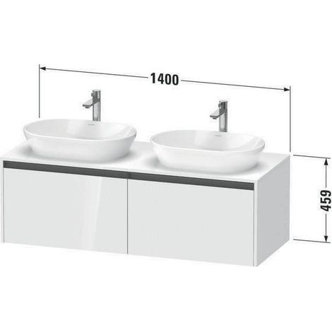 Duravit Ketho.2 Konsolenwaschtischunterbau wandhängend (1/3)