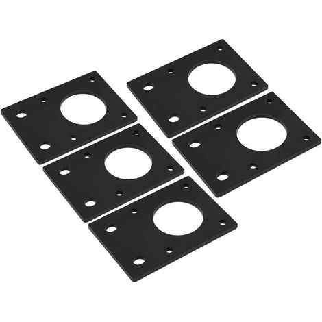 Motormontageplatte – 5er-Pack – Schwarzes Aluminium – Robuste NEMA 17-Montage – Für 3D-Drucker und CNC-Maschinen – 42 x 42 mm (1/5)