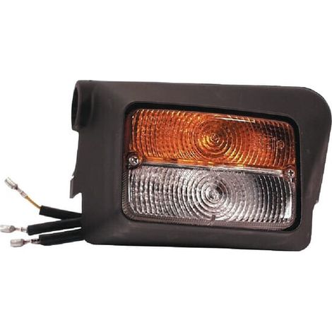 Luz de galib贸 e intermitencia hal贸gena frontal'rectangular 12 V 谩mbar / transparentee atornillable 175 x Cobo COBO 03183000