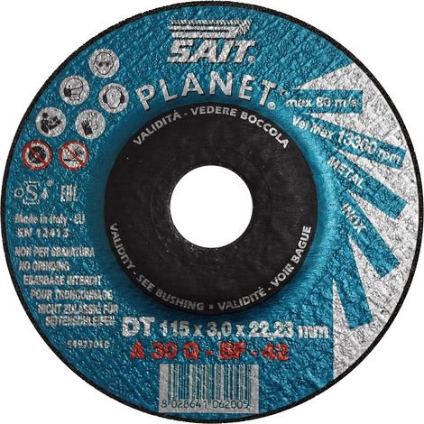 Sait PLANET DT A30Q mola centro depresso acciaio ghisa 115x3,0x22,23