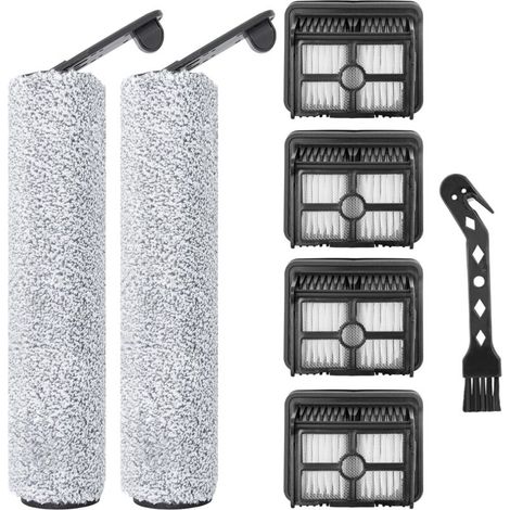 Rouleau de Brosse et Filtre HEPA pour Dreame H12S Aspirateur Accessoires, 2 Brosse à rouleau, 4 Filtre HEPA, 1 Brosse de nettoyage (1/5)