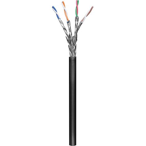 Goobay CAT 6 S/FTP 100m cable de red Negro Cat6 S/FTP (S-STP)